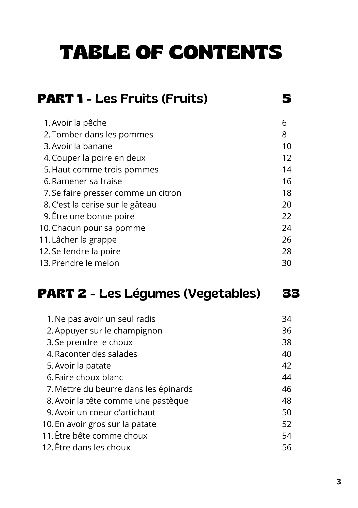 Table of Contents Page 1